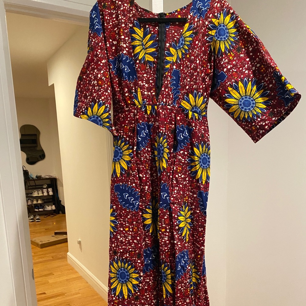 Patterned vintage house dress